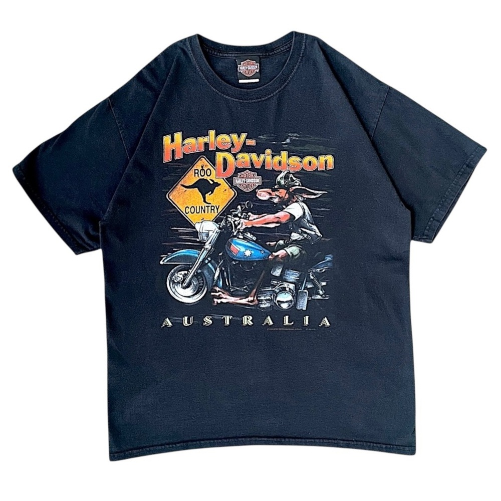 Vintage Harley Davidson Australia Black Graphic Tee
